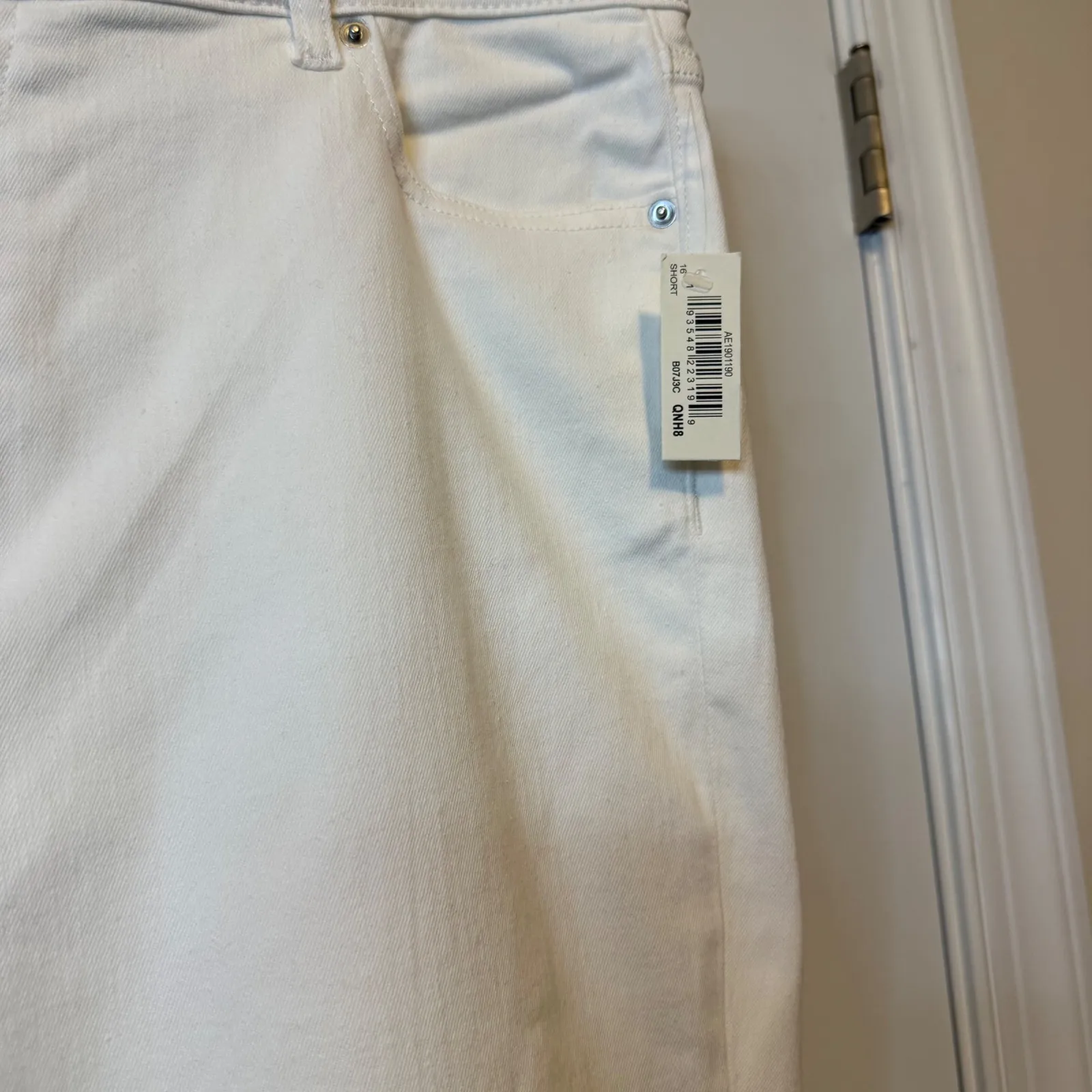 Amazon Essentials White Denim Skinny Jeans‎ Womens Size 16 Short NWT # - Image 6
