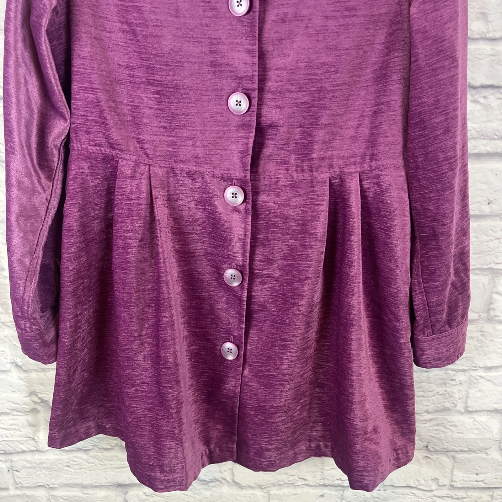 Soft Surroundings Fiona Chenille Lagenlook Artsy Shirt Jacket Size Medium - Image 5