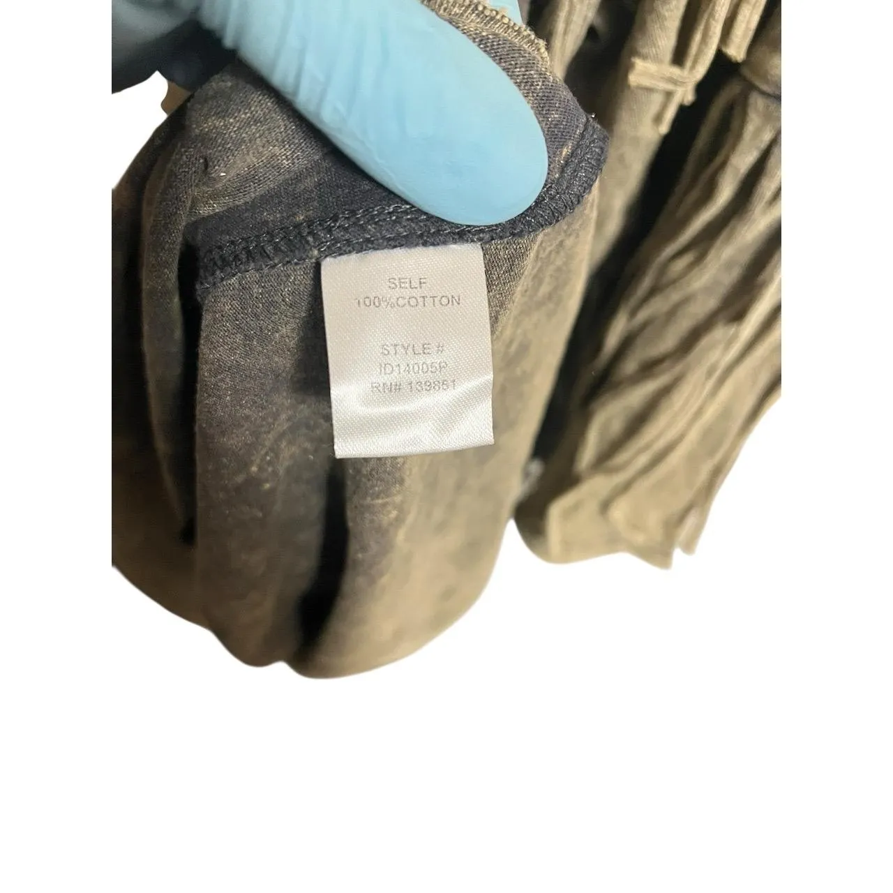 Oddy Womens Plus Sz 3XL Shift Dress Washed Grey Green Fringe Acid Wash Western Gray - Image 4