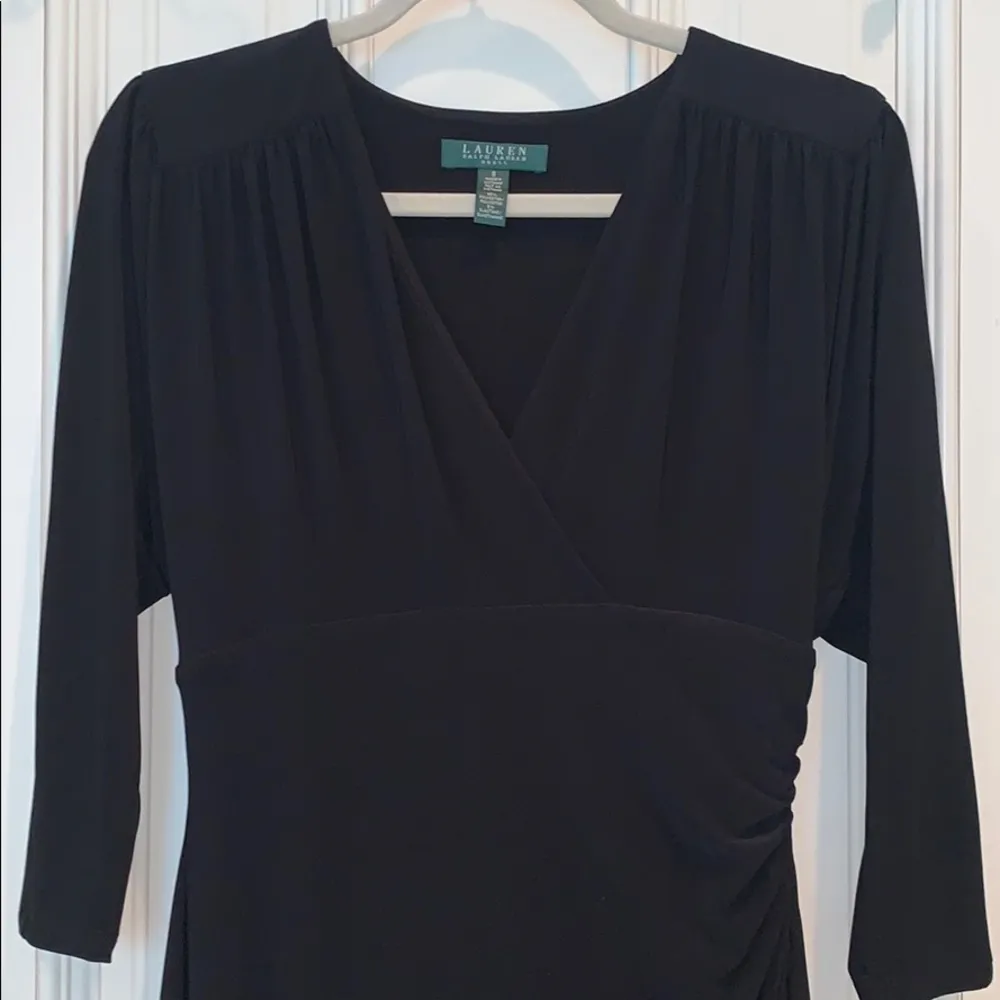 Ralph Lauren NWT  Black V-neck Dress - Image 2