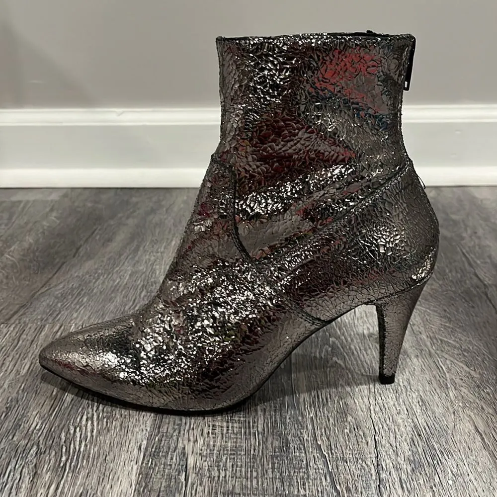 Free People NWOB Leather Lexi Heel metallic bootie - 37 (7-7.5) - Image 7