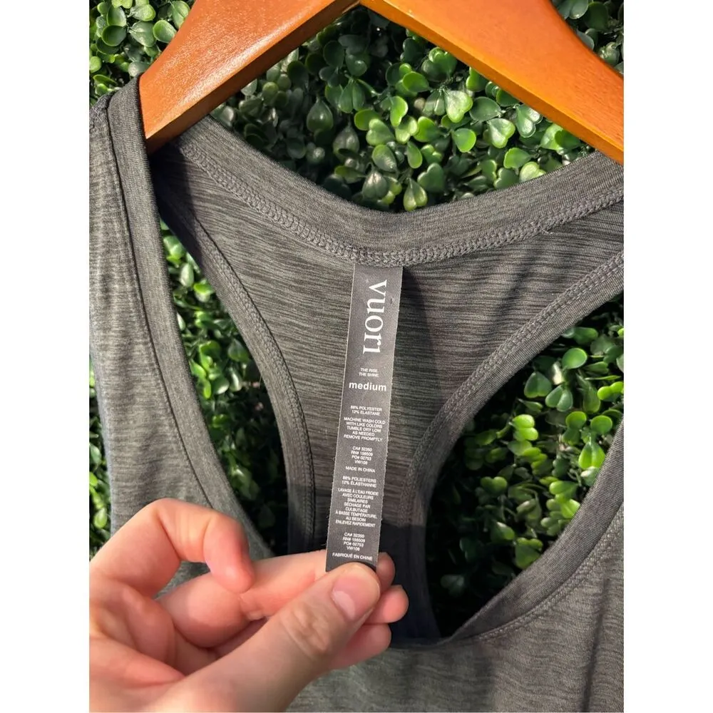 Vuori Gray Racerback Tank Top Sz Medium - Image 3
