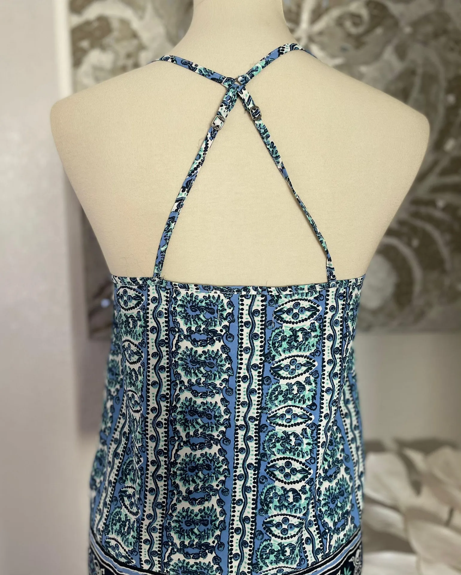 Blue Print Crop Top - Image 5