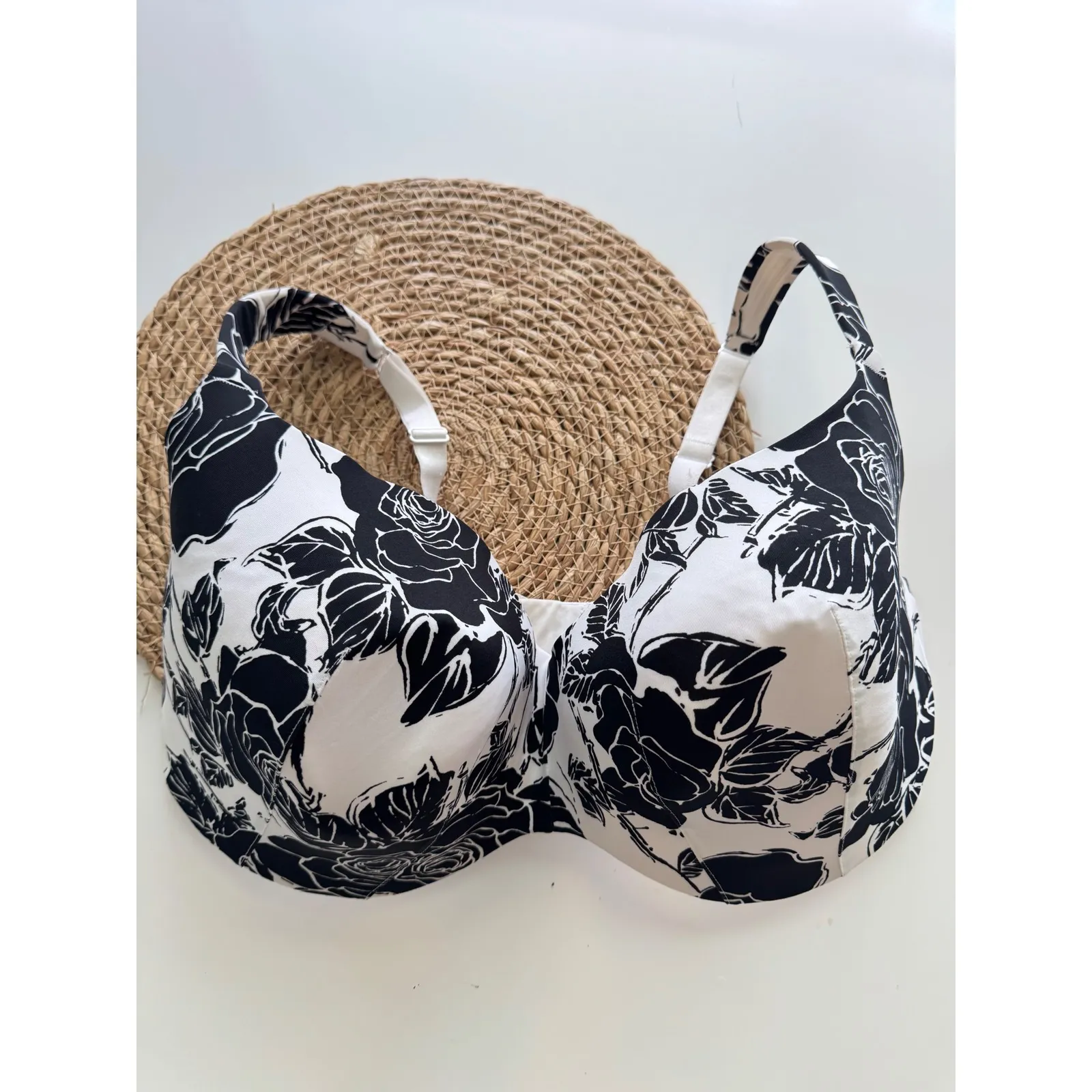 Cacique Floral Print Full Coverage Underwire Bra Comfortable‎ 42H - Image 6