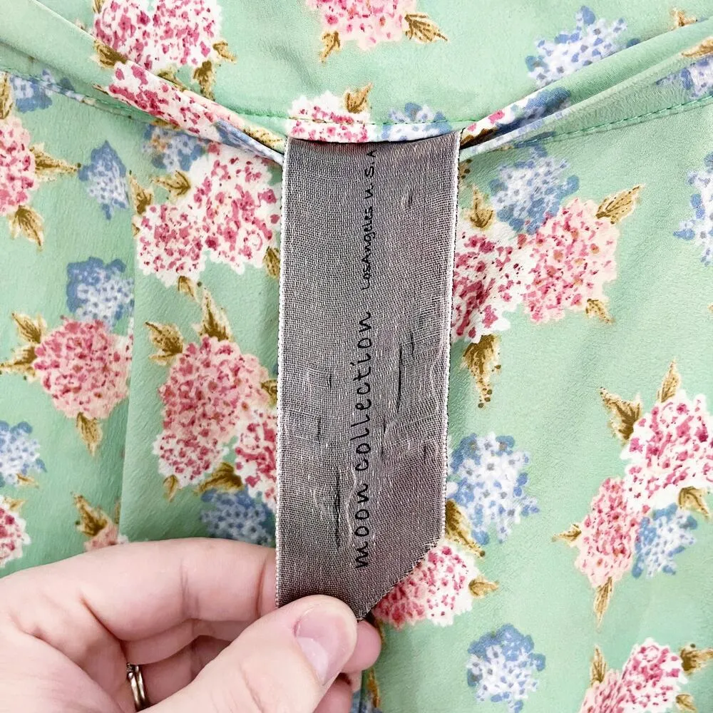 Moon Collection Green Floral Skater Skirt - Image 4