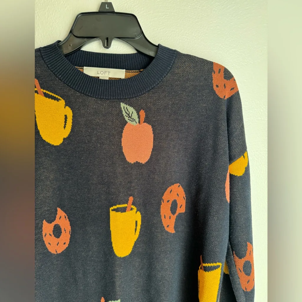 Loft Apple Cider Donut Long Sleeve Pullover Sweater - Image 4