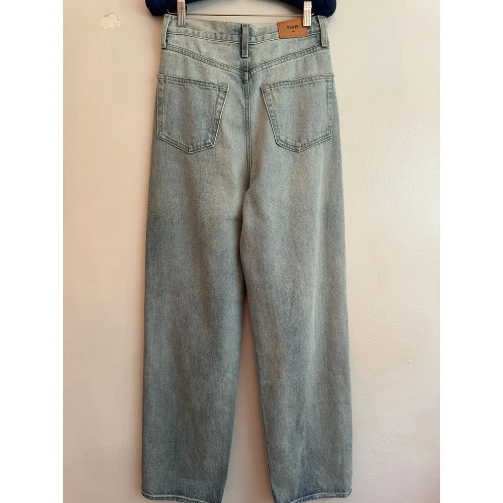 Edwin Kayla light wash jeans wide leg size 25 - Image 11