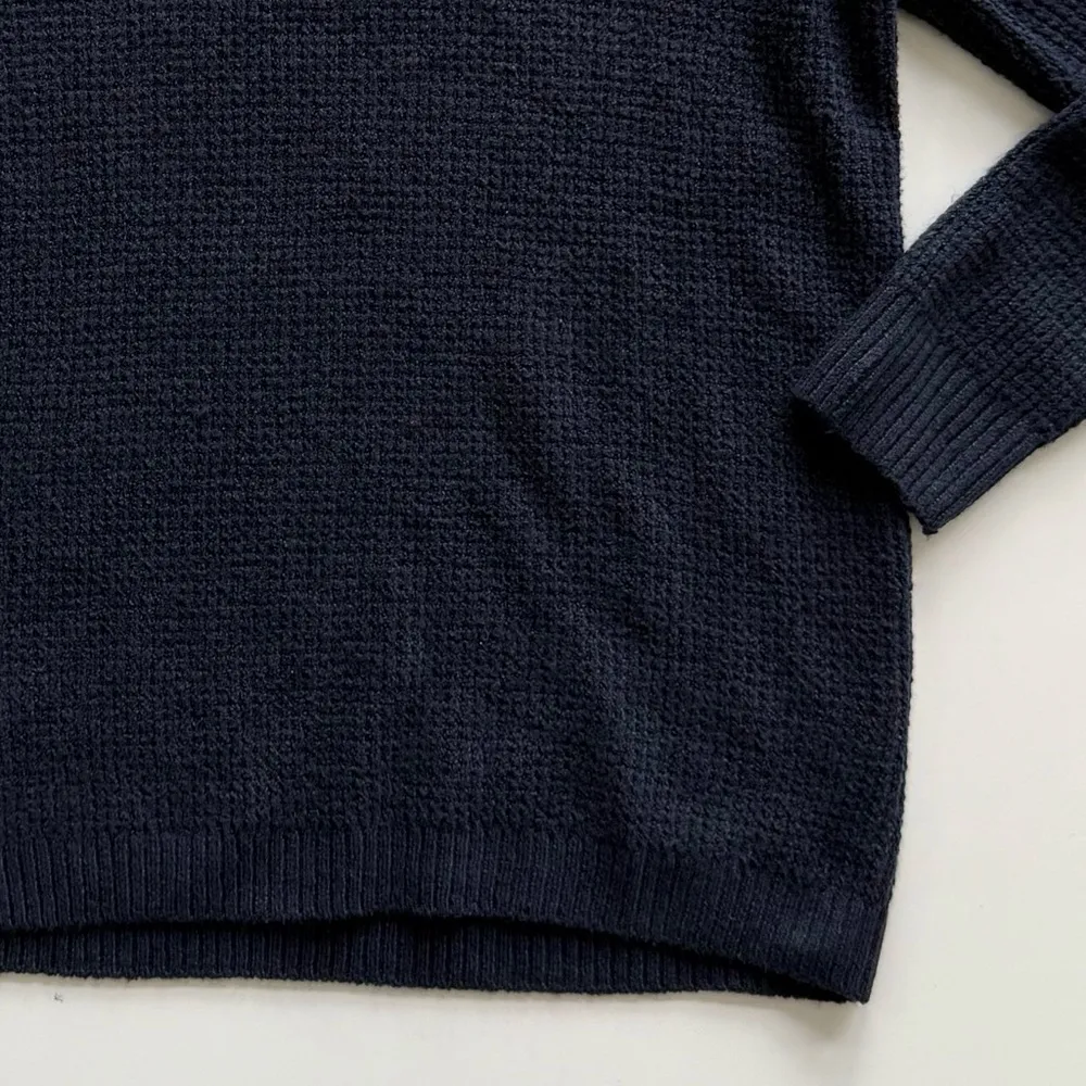 Market & Spruce Navy Waffle Knit Sweater XL - Image 4