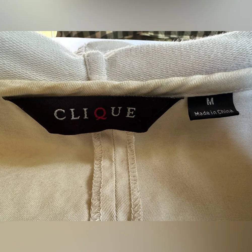 Clique Embroidered Cream Jacket Med - Image 7