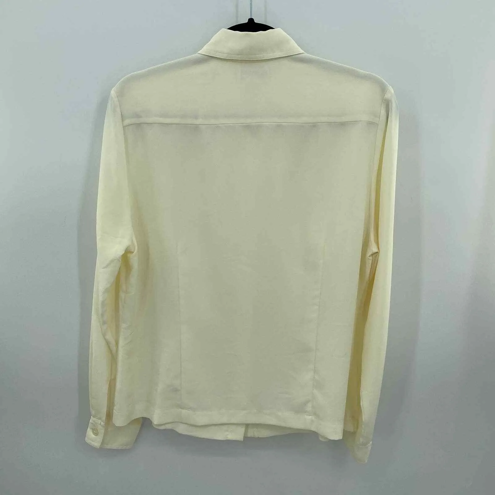 Vintage Pendleton Secretary Shirt Womens 6 Pale Yellow Polyester Semi Sheer - Image 5