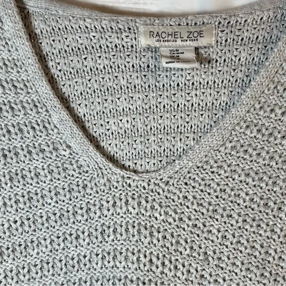 Rachel Zoe Los Angeles NY Hooded Sweater Womens Size Medium‎ Grey Soft Casual - Image 7