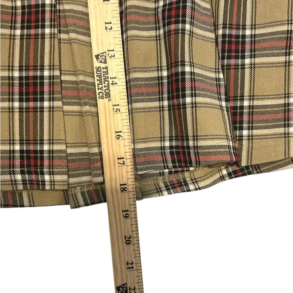 Jolt Tan Plaid Skirt With Front Flap Size X-Large - Image 8