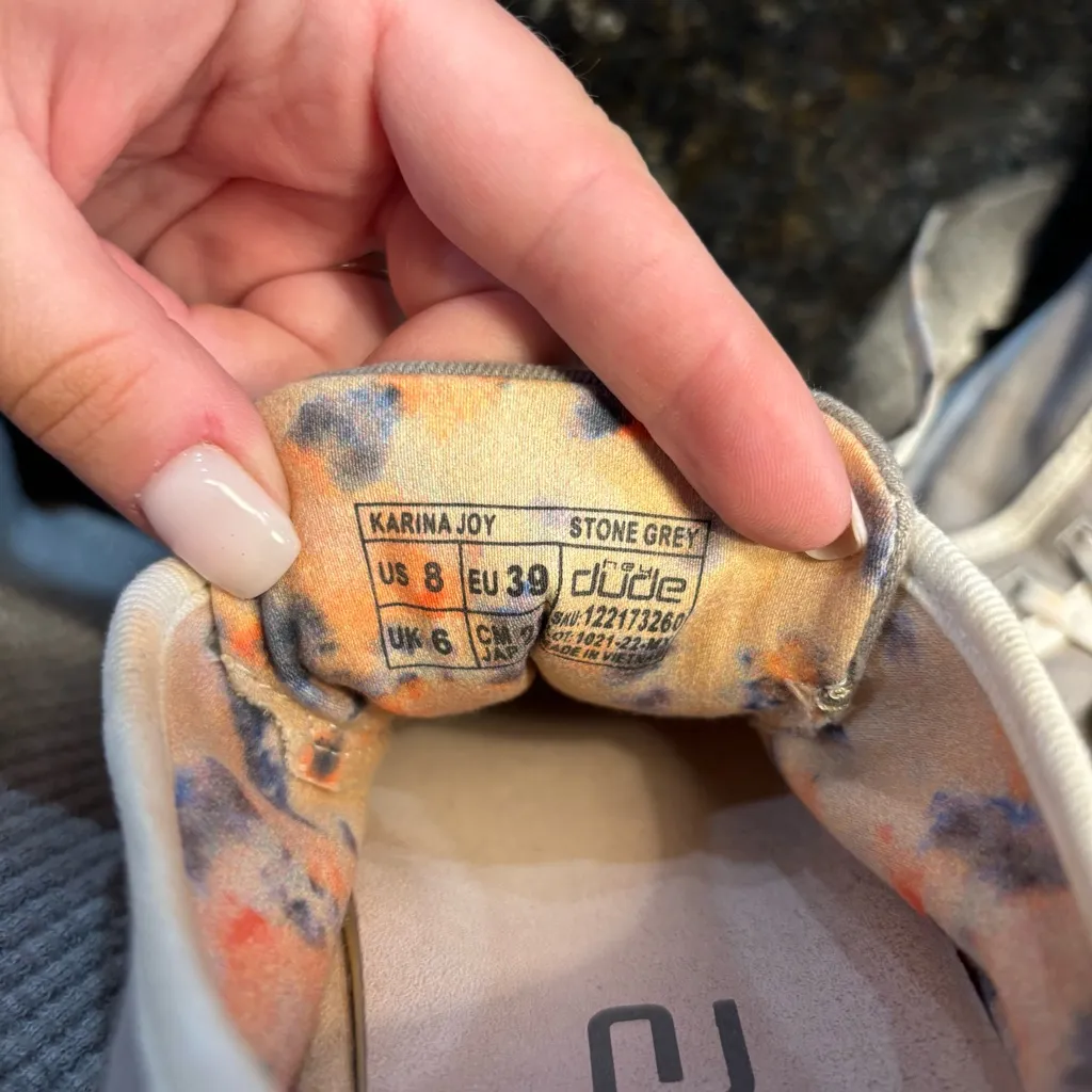 HEY DUDE Karina Joy Stone Grey Slip On Casual Comfort Shoes Womens Sz US 8 EU 39 - Image 10