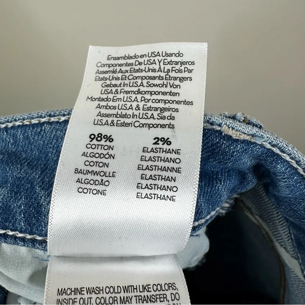 MOTHER Superior Jeans The Hustler Ankle Fray in Crashing Hard Womens 27 Blue - Image 11