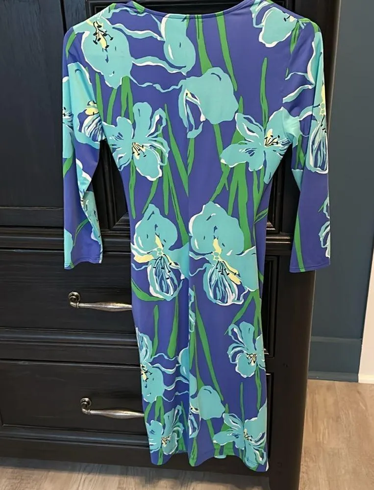 Lilly Pulitzer Yvette Dress Iris Blue Chablis, size XS - Image 3