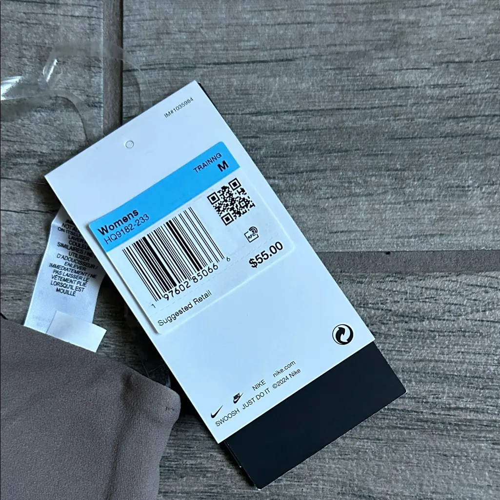 Nike  One-Shoulder Taupe Bandeau - Image 3