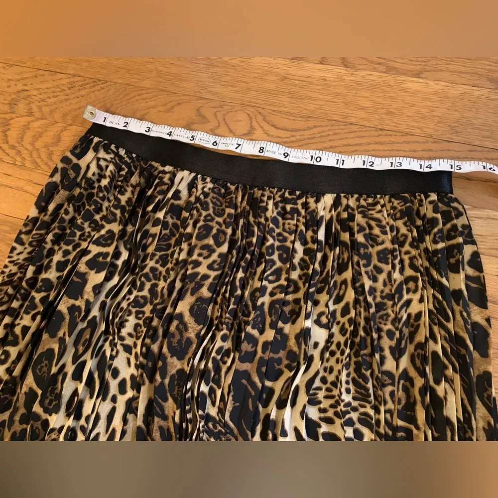 animal print elastic waist midi skirt size Large - Image 7