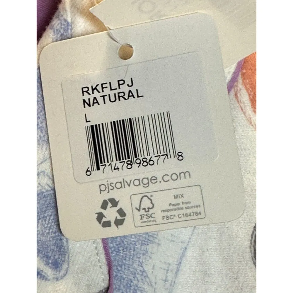 PJ Salvage Women's Size L White Flannel Pyjama Set Two Piece Coffee Lover NWT - Image 9