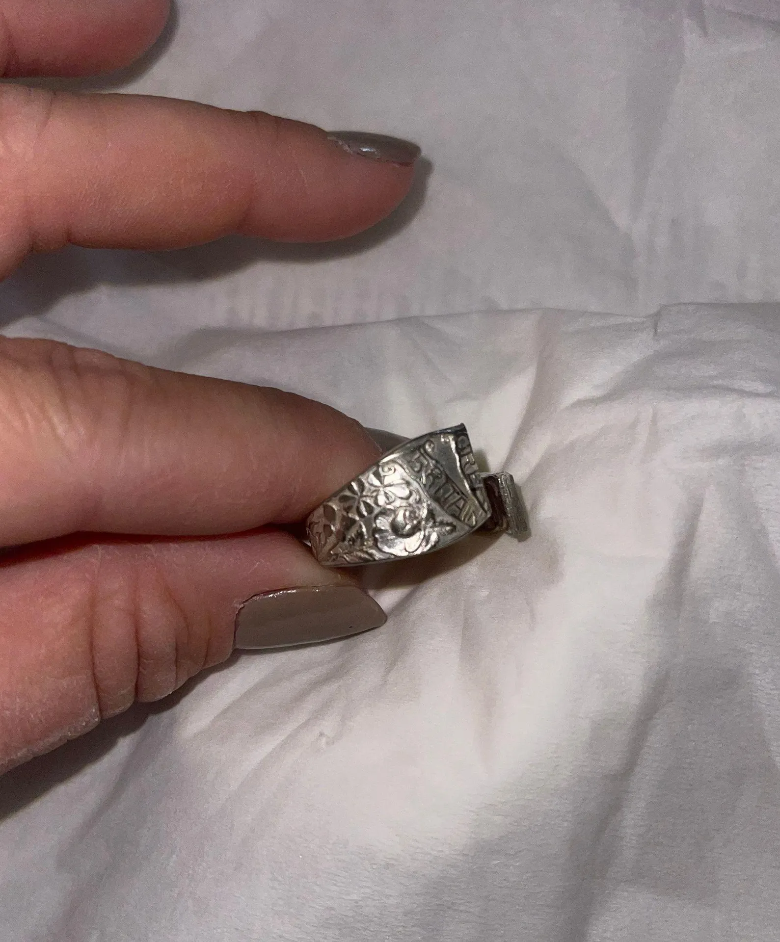 Handmade Vintage silver spoon ring - Image 5