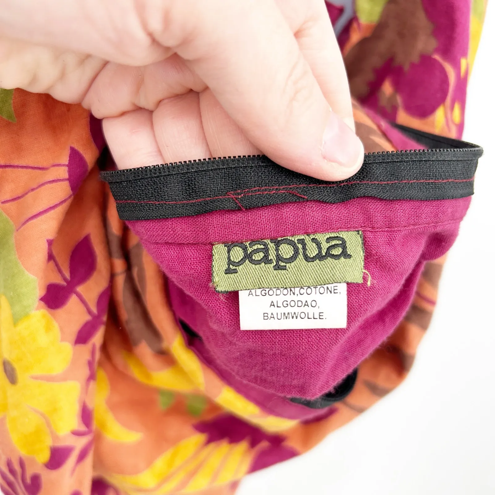 Papua Boho Hippie Summer Cotton Bilum Floral Hobo Shoulder‎ Bag Baby Pouch Yellow - Image 3