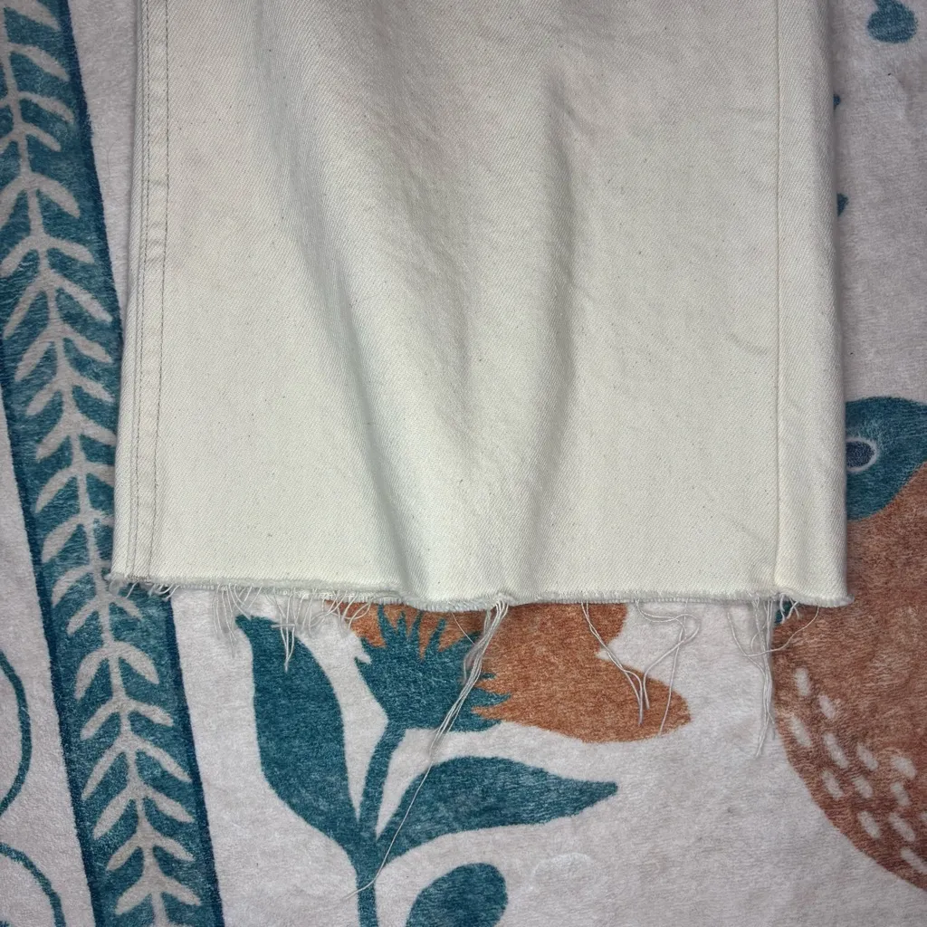 Studio R330 Rigid Wide Leg Ecru Jeans Size 24 - Image 6