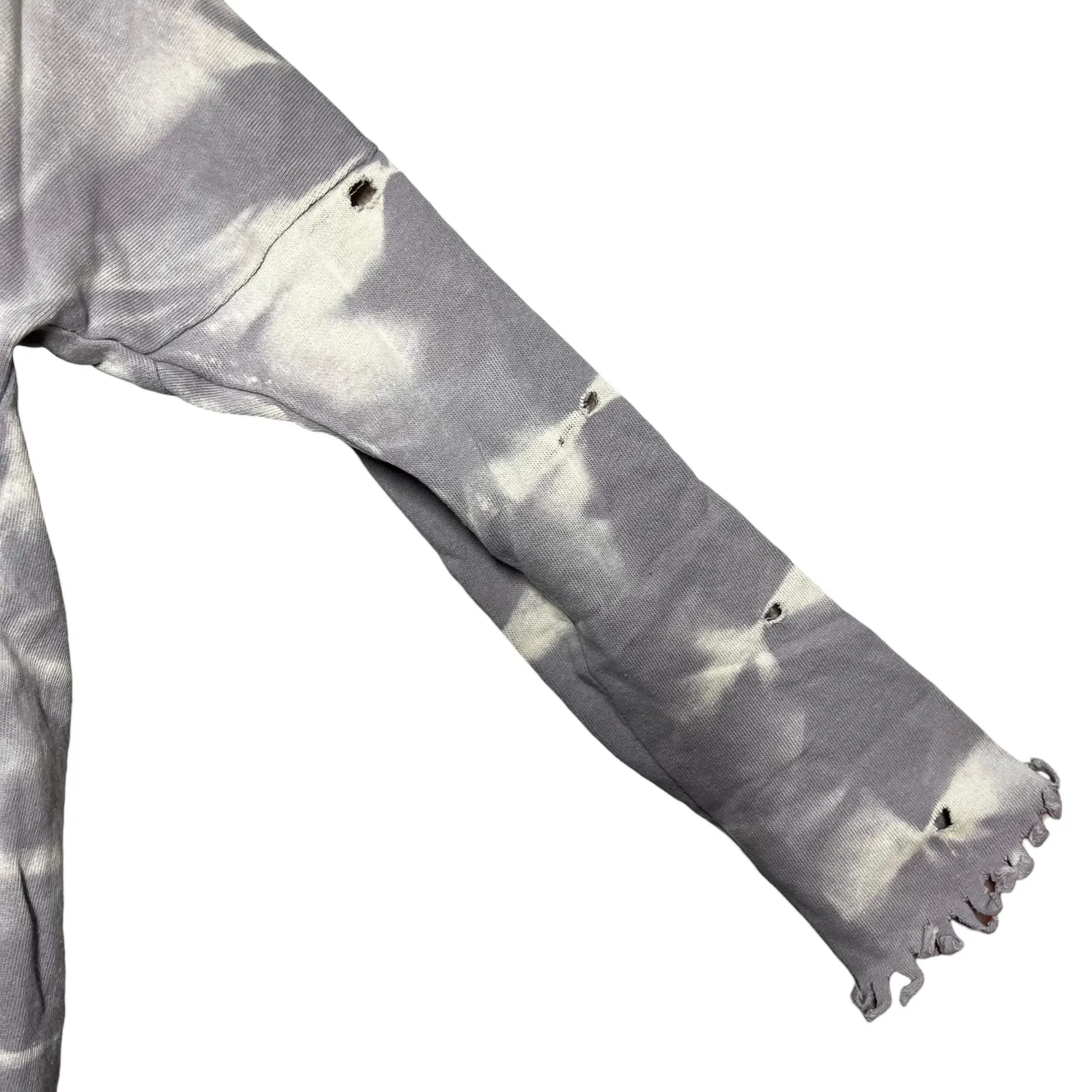 Altar State Tie Dye Embroidered Distressed Sleeve Pullover Top One Size Gray Size undefined - Image 7
