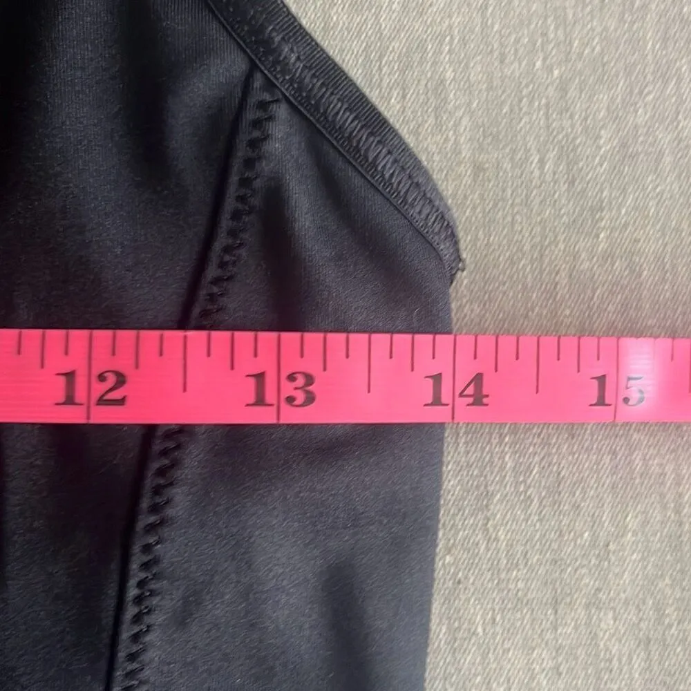 Athleta Black Zenith Tank Top Mesh Racerback Cutout Built-in Bra XS Yoga Workout - Image 8