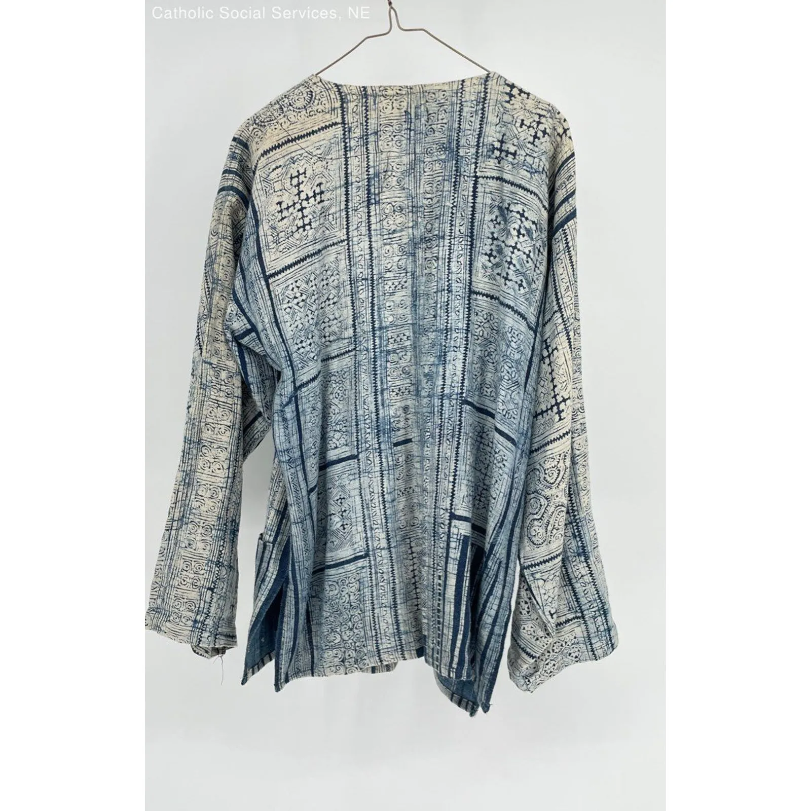Unbranded Blue White‎ Women's 100% Hemp Cloth Coat - Image 9
