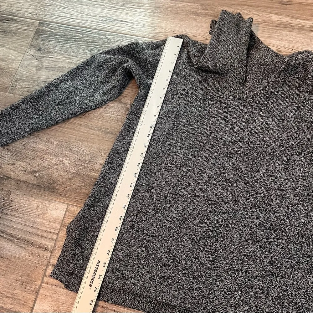 CALVIN KLEIN SPLIT HEM TURTLENECK SWEATER PULLOVER COWL GRAY CASUAL LONG SLEEVE - Image 9