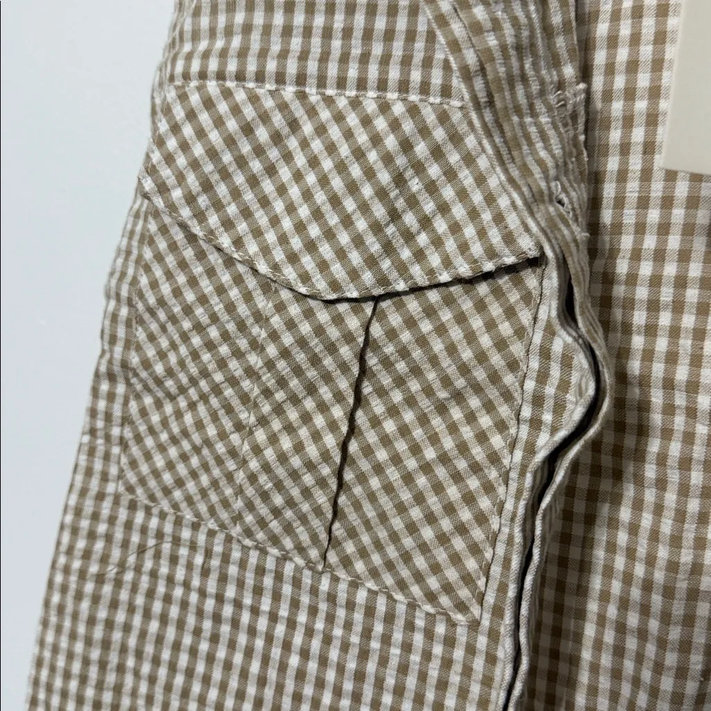 Sim & Sam Bingham tan/white sleeveless shirt vest - Image 6