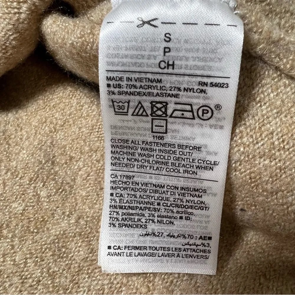 Old Navy Tan Knit Button Front Cardigan - Image 6