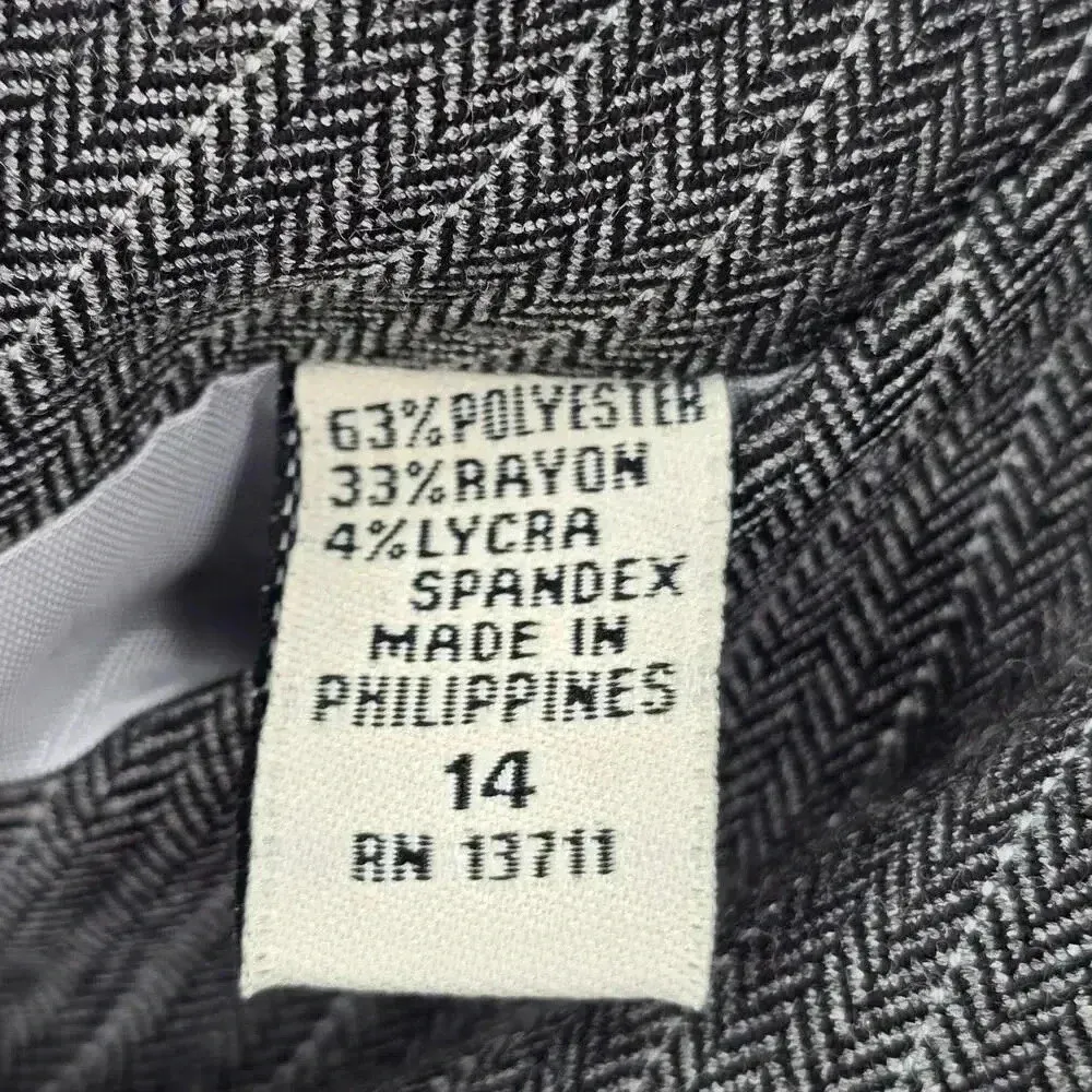 Amanda Smith Gray‎ Stipes Side Zip Short Skirt Bottom Plus 14 - Image 4