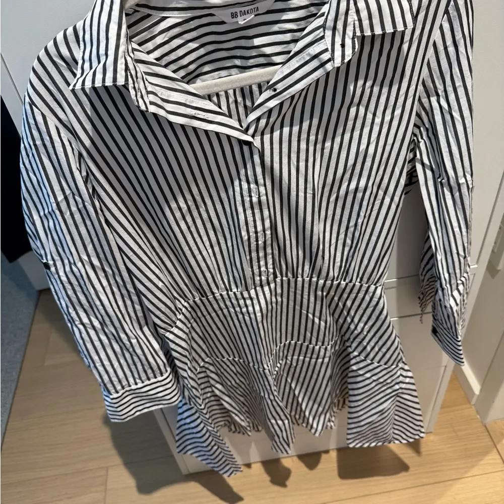 BB Dakota Monochrome Striped Shirt - Image 6