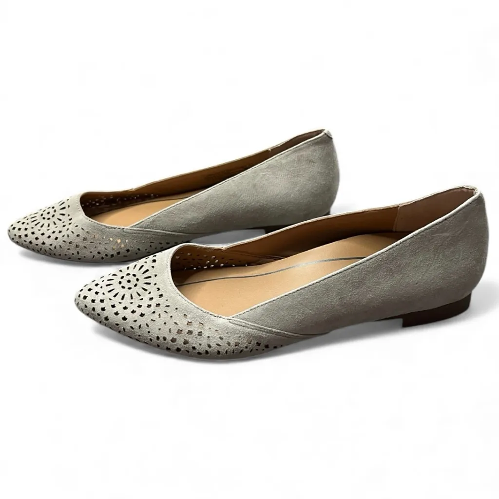 Vionic Carmela flats Perforated Gray comfort shoes minimalist scandi girl - Image 3