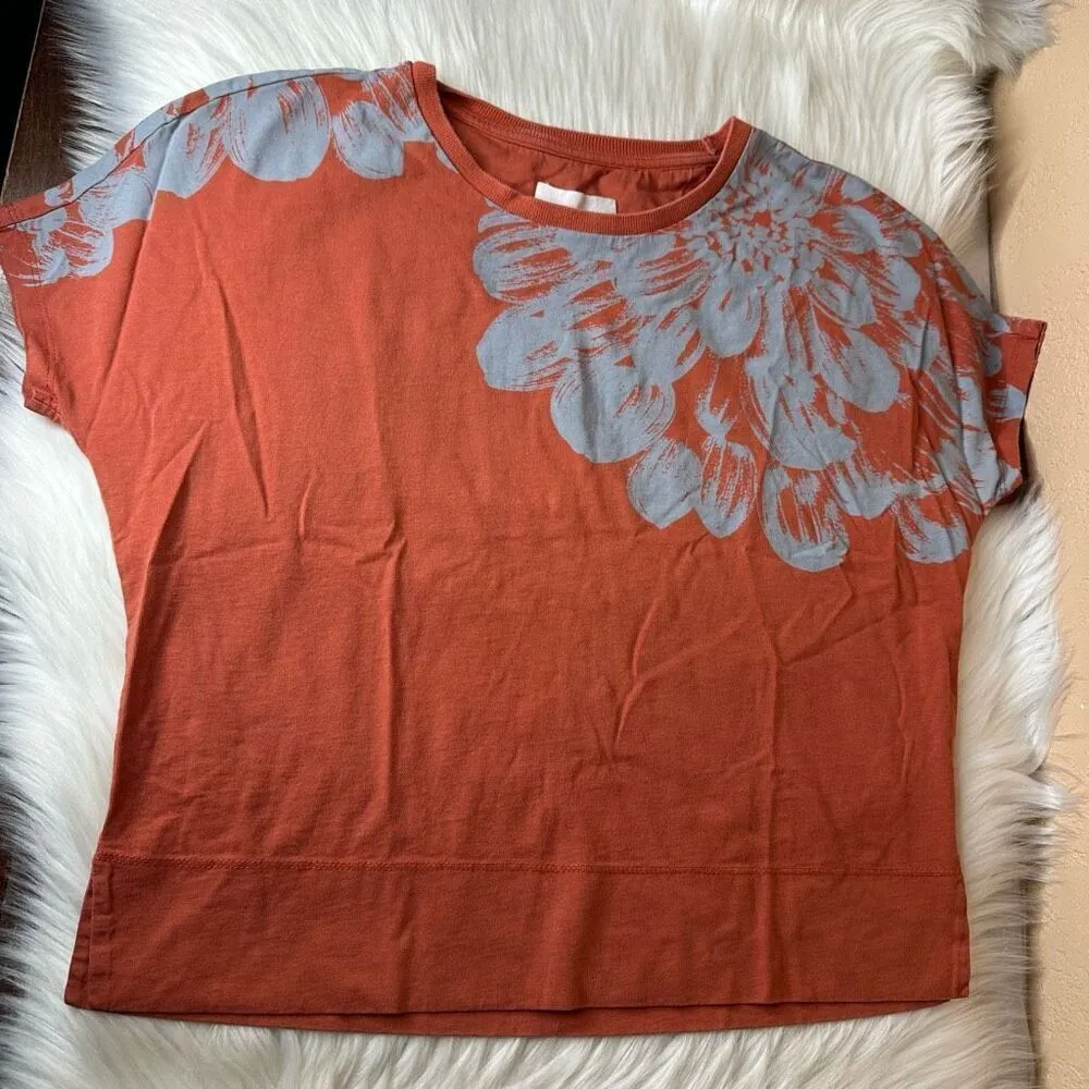 Anthropologie Barbara Floral Lightweight Sweatshirt Tee Size XS - Image 11