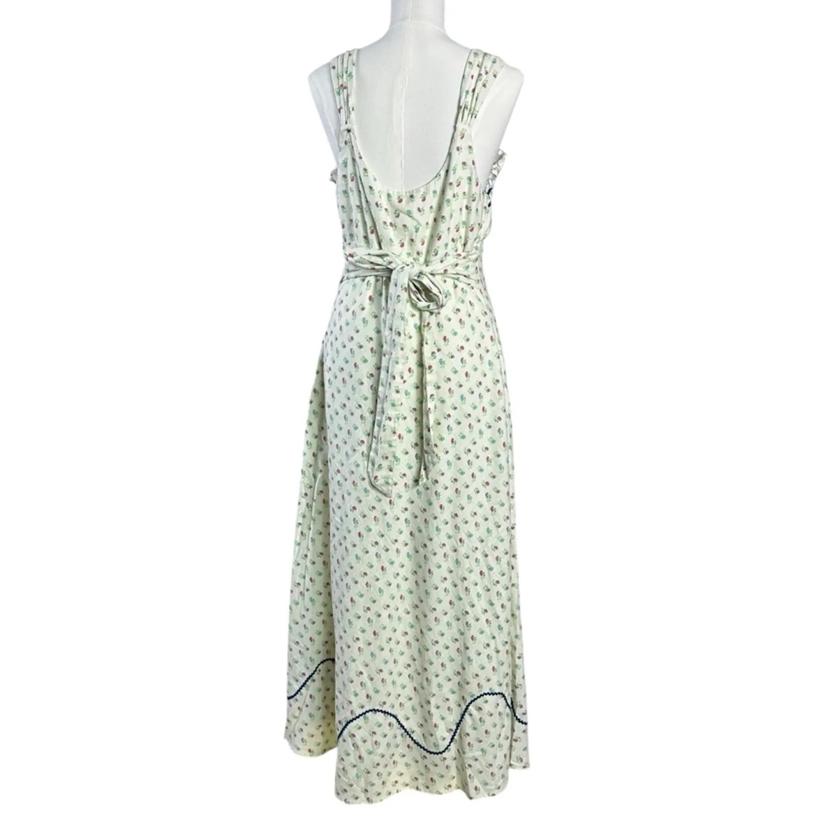 Free People Dainty Western Prairie Sweet Hearts Midi Dress in Ivory Combo Medium - Image 12