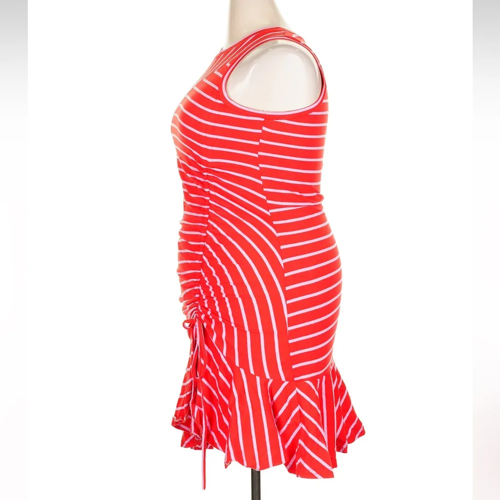 Parker Anthropologie Striped Lucia Dress Red & White Coastal Chic Plus Size XXL - Image 6