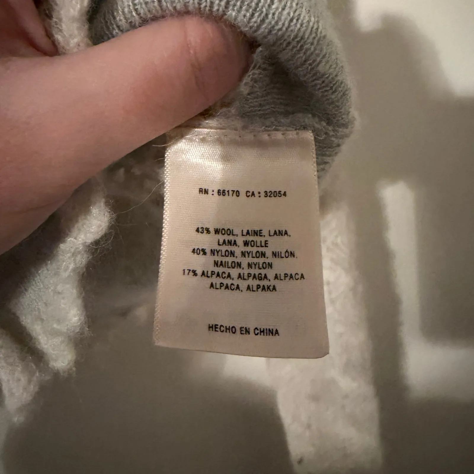 Knitted & Knotted Wool Alpaca Loose Knit Ruffle Hem Cardigan Sweater Size Large Gray - Image 6