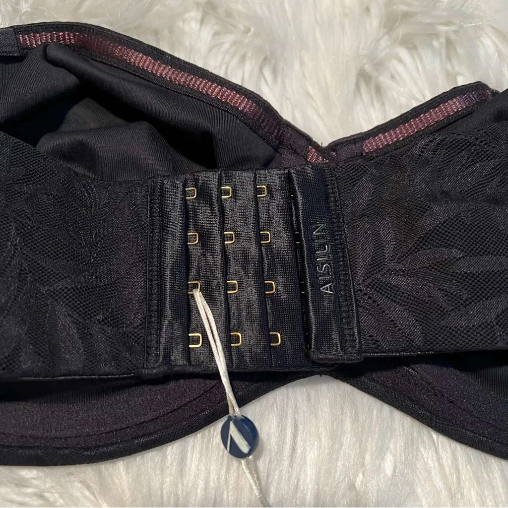 Aisilin Strapless Bra Black Lace 38DD Size undefined - Image 10