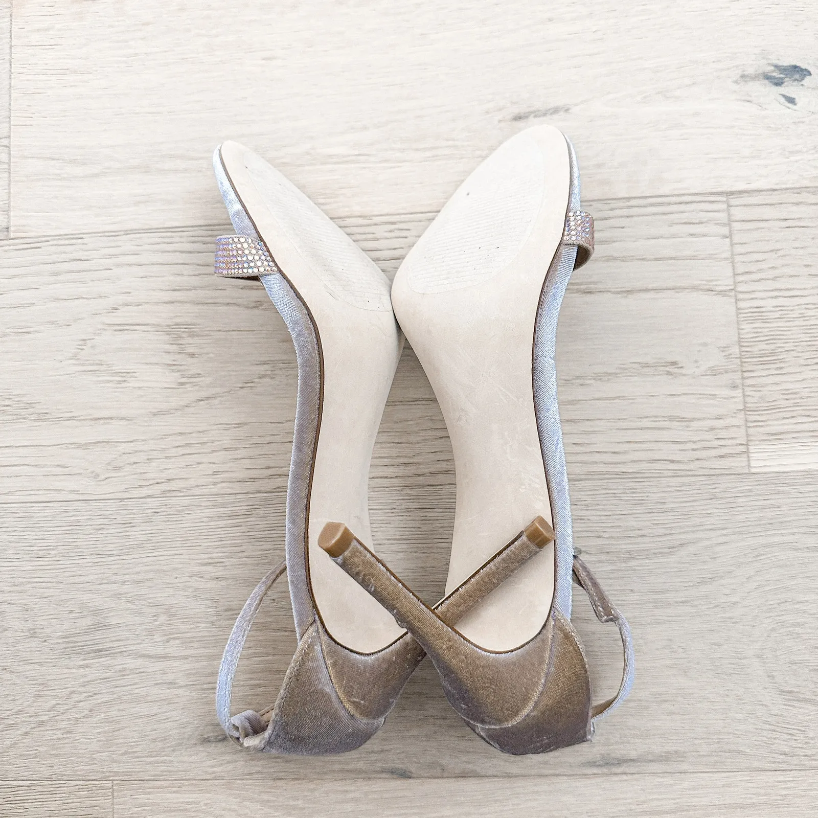 Steve Madden Sandal Womens 9.5 Tecy Velvet Rhinestone Heeled‎ Glam Event Wedding - Image 8