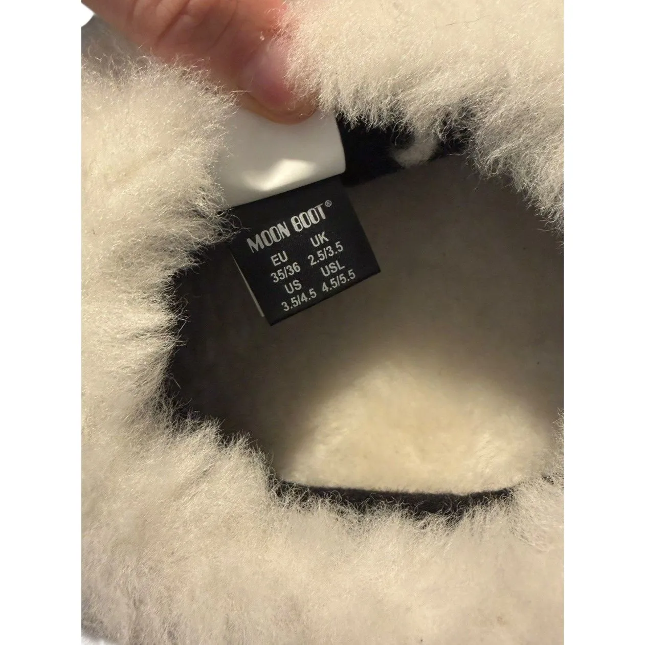 Moon Boots Suede Beads EVX Mule Women’s 5 EU 35/36 Slippers SlipOn Shearling NEW Brown - Image 3