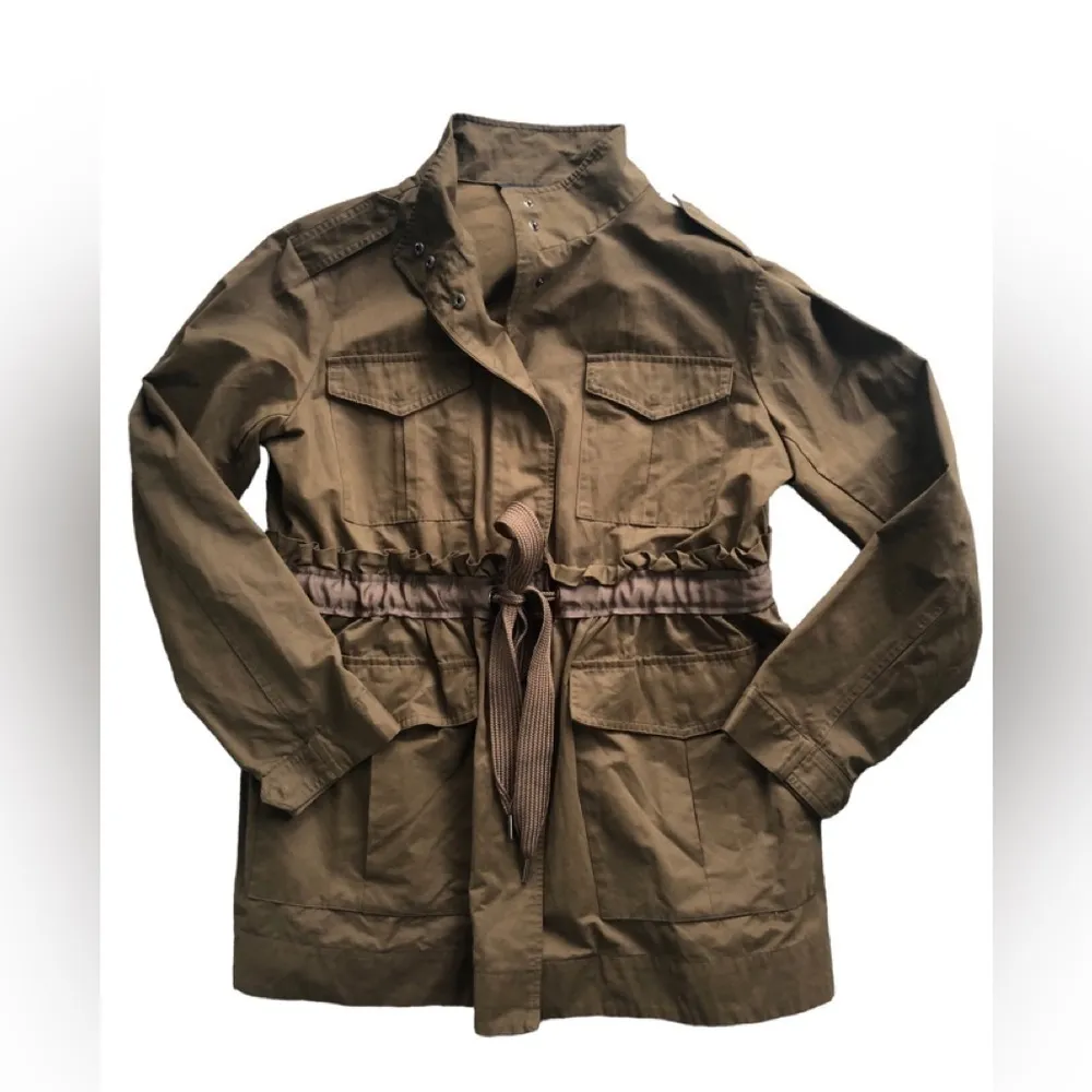Simply Vera Vera Wang Bella Swan Army Green Military Utility Coat Jacket Size L - Image 2