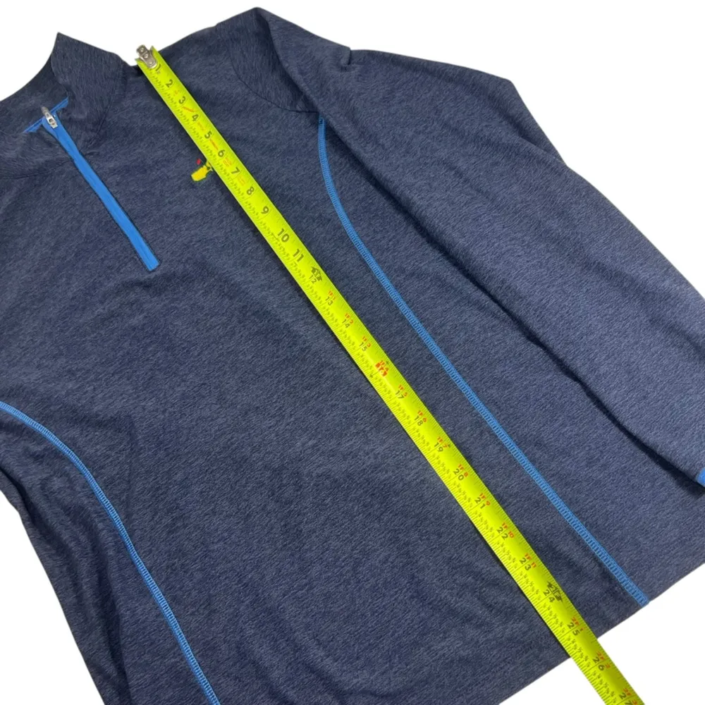 Magnolia Lane Tech Masters Golf 1/4 Zip Pullover Heathered Blue Size L - Image 10