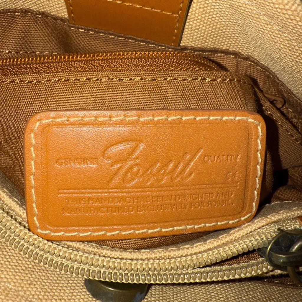 Vintage Fossil Canvas Mini Tote Camera Bag - Image 8