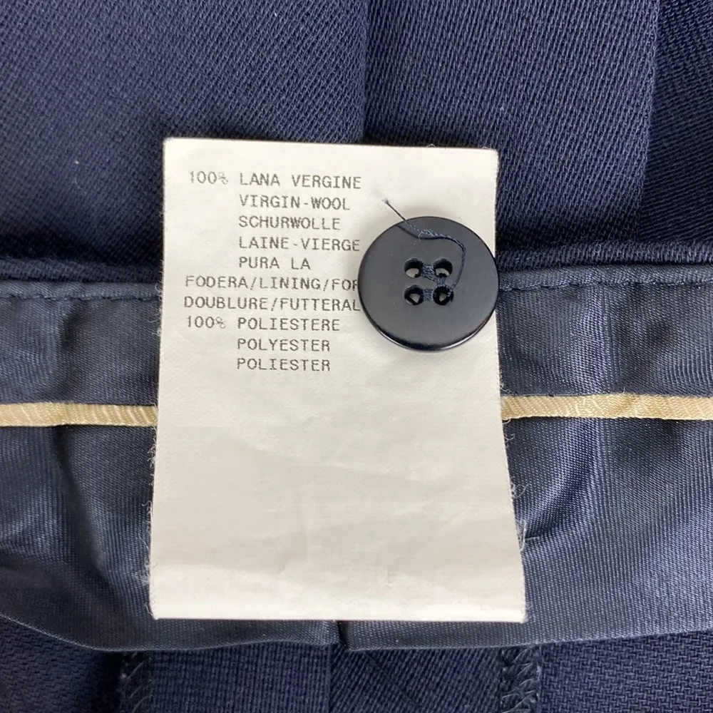 Armani Collezioni 100% Virgin Wool Blue Trouser Pants 12 - Image 5
