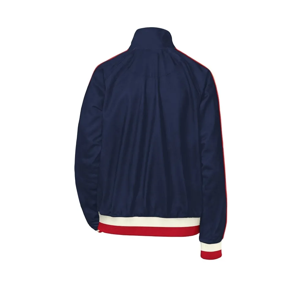 New! CHAMPION Logo Varsity Stripes Athletic Track Jacket Zip-front Blue Large - Image 5