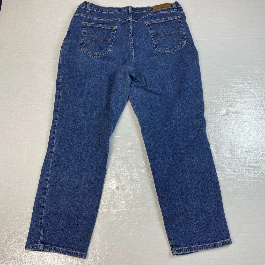 Faded Glory Jeans‎ Women Plus Size 18 Petite Dark Blue Wash 36" Waist 27" Inseam - Image 3