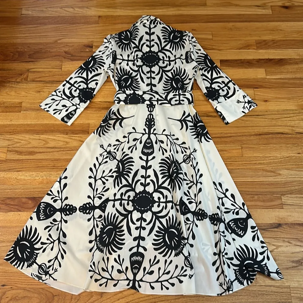 Stunning Zara Tribal Floral Midi Dress Sz XL - Image 3