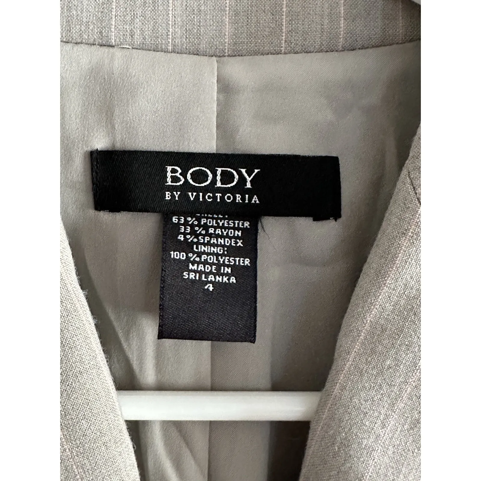 Body‎ By Victoria Gray Pinstripe 4 Blazer Professional Tailored Office Siren - Image 5