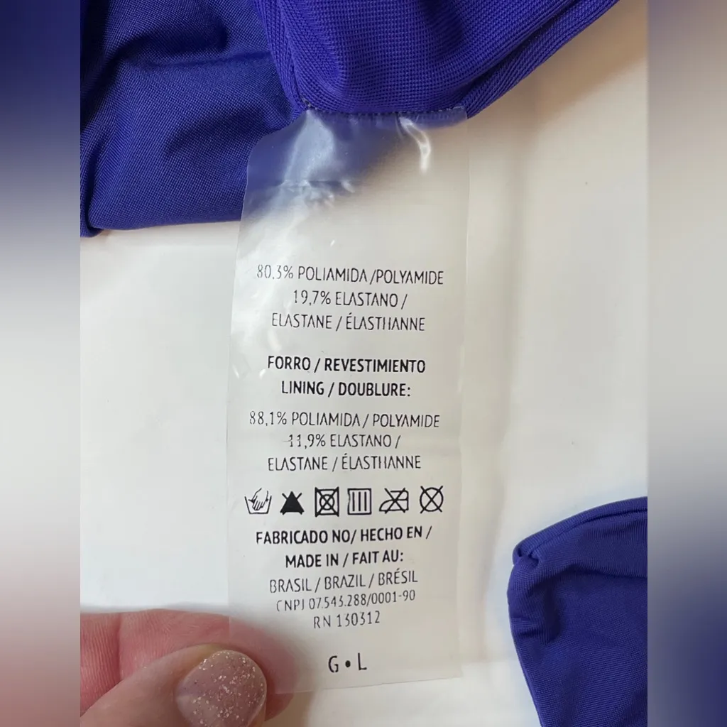 Lenny Niemeyer Ruched Adjustable Halter One Piece Ultramarine Swimsuit Size L Blue Size L - Image 12